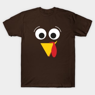 Funny Thanksgiving Turkey Face T-Shirt